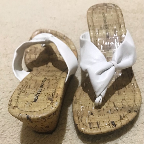 🔥MONTEGO BAY CLUB EUC SUPER CUTE WHITE SMALL WEDGE/WILL GO WITH ANYTHING!!! - Picture 5 of 10